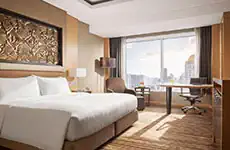 Deluxe Zimmer mit Blick auf die Skyline