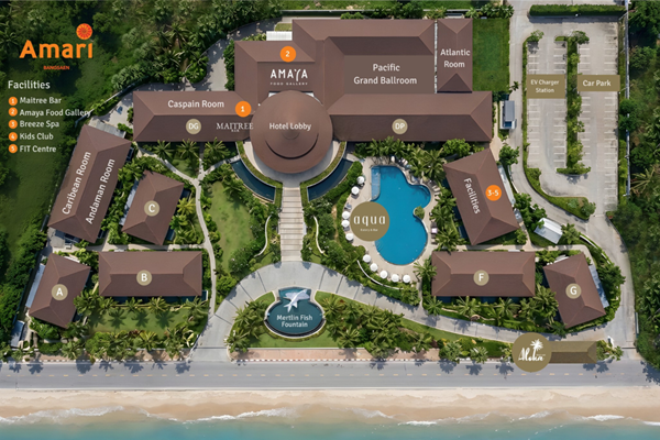 Resort-Karte - Amari Bangsaen