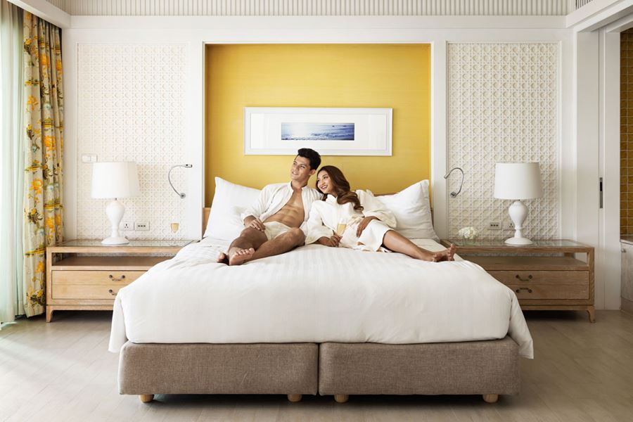 Suite mit einem Schlafzimmer mit Meerblick