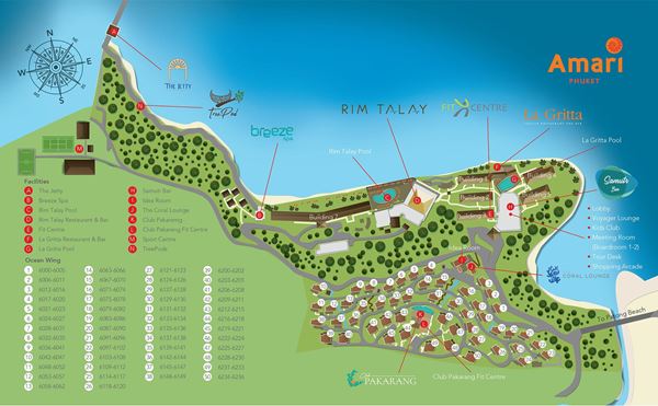 Resort-Karte - Amari Phuket